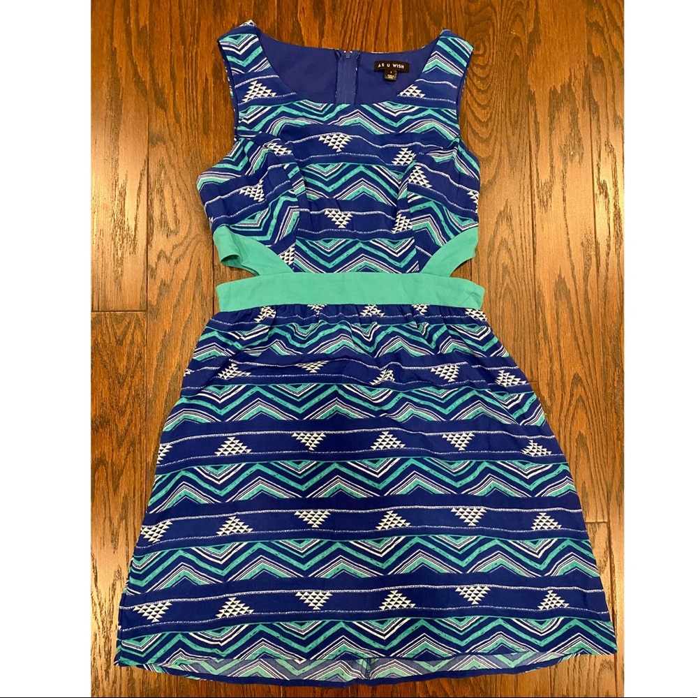 Mini Dress with Side Cut Outs!